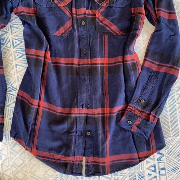 BDG Plaid Flannel Button Down - Picture 3 of 8